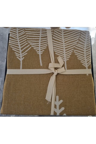 Müslin Pmuklu Çift Taraflı Kullanım 220 X 240cm Çift Kişilik Pike Camel