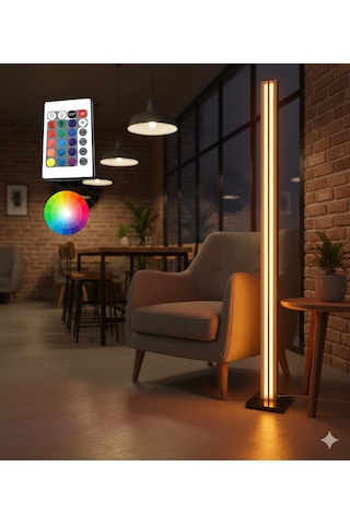 Kumandalı Rgb Led Lambader Ambians Aydınlatması Değişken Renk