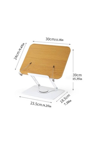 Ayarlanabilir Döner Okuma Standı, 360 Döner, Katlanabilir Tasarım, Ergonomik Yükseklik Ayarı, Okuma, Dizüstü Bilgisayar, Çizim Ve Çalışma