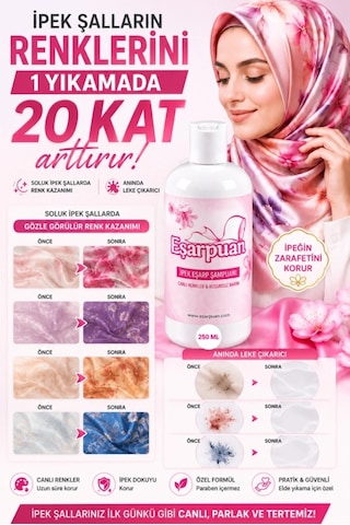 Eşarpuan Eşarpuan İpek Eşarp Şampuanı 250 ML