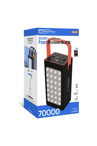 Acl Pw-52 22.5w Xl Outdoor Fast Power Bank 70.000mah Siyah