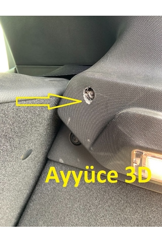 Ayyüce 3d, Renault Clio 5 Bagaj Pandizot Ayağı Pimi, 2x, Siyah