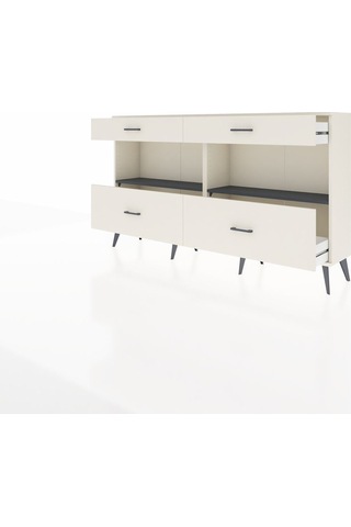 Arges Konsol 2 Raflı 4 Çekmeceli 176x30x99 Aytaşı-antrasit/aytaş Aytaşı-antrasit/aytaşı