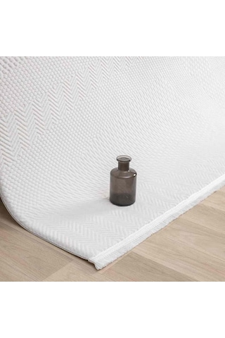 Krem Ton Sür Ton Kabartmalı Modern Halı - Mk0556krl