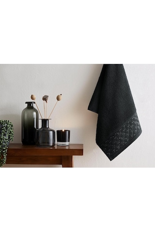 Özdilek Diagonal Waffle El Ve Yüz Havlusu 50x90 Cm Siyah