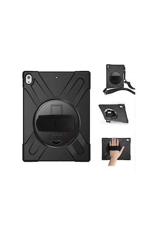 Apple Uyumlu iPad Pro 12.9 2018 3.nesil - Zore Defender Tablet Silikon-siyah Tablet Kılıfı