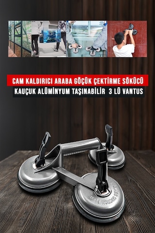 Premium Yüksek Kalite Cam Fayans Kaldırma Metal Alüminyum 3lü Cam Fayans Taşıma Vantuz
