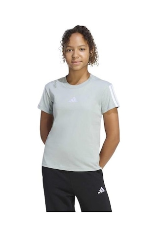 Adidas Essentials Çocuk Yeşil Yuvarlak Yaka Tişört Yeşil