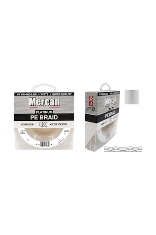 Mercan Platinum Pe 8X Örgü Ip 150 M Beyaz Makara Misina