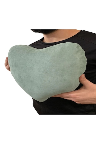 Ozclife Kalp Yastığı %100 Pamuklu %100 Boncuk Elyaf - Yeşil