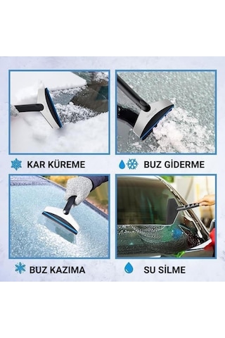 Coofbe 25 Cm Araç Cam Don Kar Kazıyıcı Araç Camı Buz Kazıyıcı Kar Temizleme Aracı Araç Ön Çam Silme Aparat Diğer