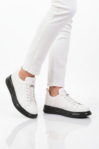 Walkway Beyaz Lastik Bağcıklı Erkek Sneaker Balase M Beyaz