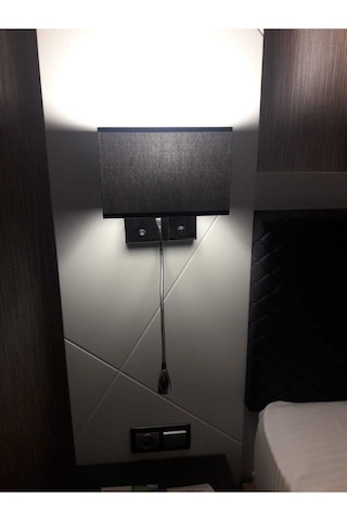 Yatak Başı Okuma Lambalı Abajurlu Ledli Aplik Hotel Yatakodası Bej