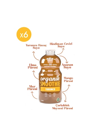 6'lı Organik Turuncu Smoothie 946 Ml