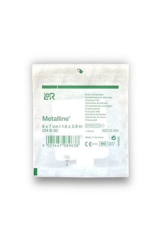 Metalline Steril Trakeostomi Kanül Pedi 6 X 7 Cm - 50 Adet