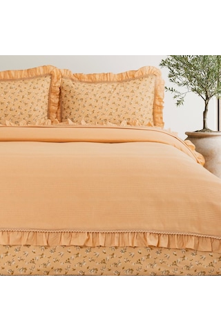 Schafer Home Chance Çift Kişilik Pike Takımı 4 Parça-açık Hardal Sarı