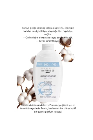 Byphasse Caresse Pamuk Çiçeği Özlü Kremli Duş Jeli 600 ML