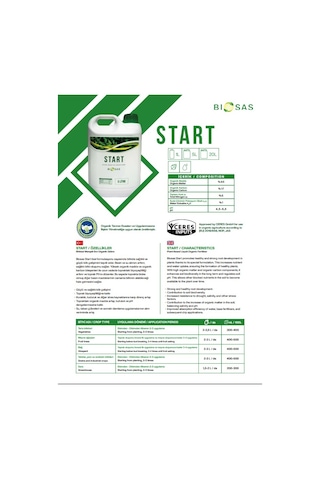 Biosas Start 5 Lt Bitkisel Menşeli Sıvı Organik Gübre 5 L