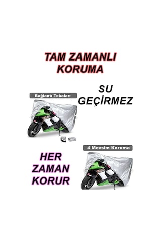 Aprilia Caponord 1200 Abs Rally Arka Çanta Uyumlu Motor Branda Örtü 4 Mevsim Koruma Gri