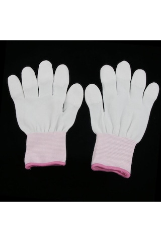 Homyl Beyaz Naylon Örme Pu Kaplamalı Muayene İş Eldivenleri S