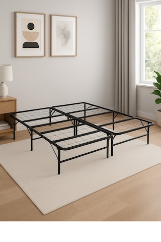 Katlanabilir Metal Karyola Çift Kişilik 135 190 Cm Ebat Model 1