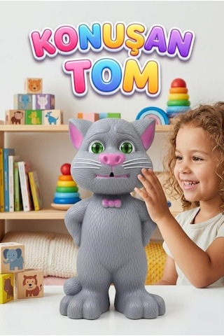 Talking Tom İnteraktif Konuşan Kedi - Ses Taklit Eden Ses Kaydeden Dokunmatik Sensörlü Oyuncak