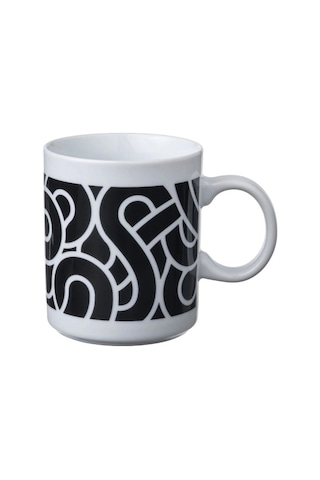 Ikea Sötrönn Porselen Kupa 9 Cm 320 Ml Beyaz - Siyah 1 Parça
