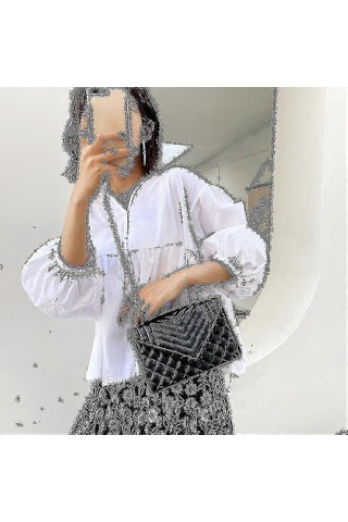 Siyah Çapraz Çanta Küçük Kadın Çantası Zincir Omuz Askılı Diğer