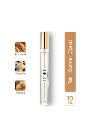 Doré Edp Seyahat Boy Kadın Parfümü 10ml Tatlı - Gurme - Çiçeksi Karamel, Yasemin, Vanilya Şekerli
