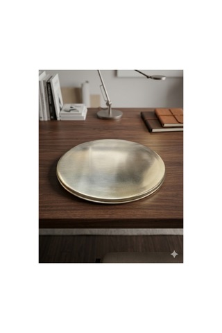 Som Pirinç Yuvarlak Gold Sunum Tepsi 20 Cm 180 Gr