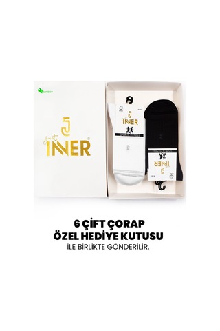 Just Inner Kadın 6 Lı Pamuklu Çorap Tenis Premium Ayak Sağlığı 24800 Renkli