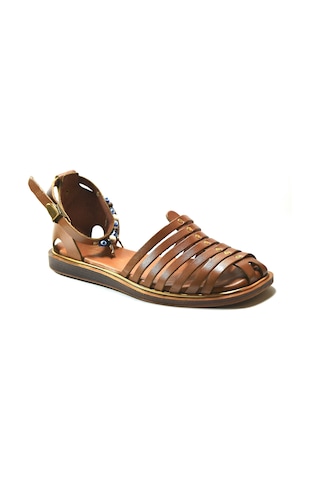 Beety 101-301 Hakiki Deri Taba Kadın Bodrum Sandalet Taba