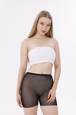 Kocabey 0024 Lazer Kesim Tül Boxer Korse Siyah