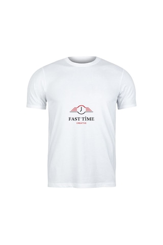 Kurumsal Logolu Ön Ve Arka Baskılı Tişört Firma Tanıtımına Özel Promosyon Ürünü Beyaz