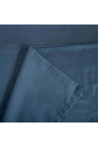 Luxury %100 Pamuk Çift Kişilik Düz Çarşaf 240x260 Cm Mavi