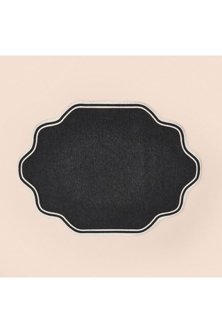 Evidea Soft Elegant Amerikan Servis - Siyah - 30x50 Cm Siyah