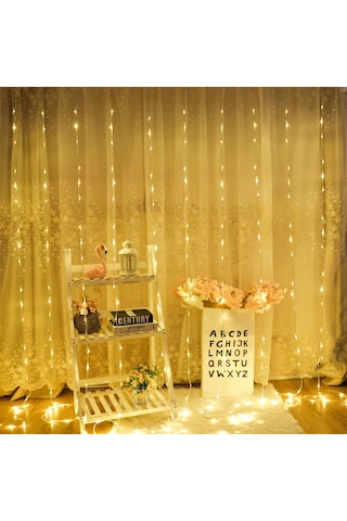 Fişli Peri Led Işık Gün Işığı Renk 10 Metre 100 Led Şeffaf Kablo 8 Modlu Dış Mekan Dekoratif Aydınlatma Gün Işığı