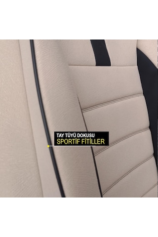 Oniks Bej Toyota Corolla Uyumlu Oto Koltuk Kılıfı