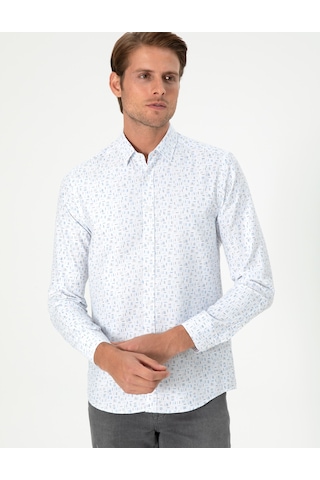 Pierre Cardin Erkek Mavi Gömlek Desenli 50298170-vr036 Mavi
