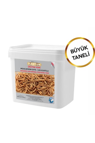 Un Kurtlu Organik Hayvansal Proteinli Üretim Yemi Büyük Taneli 5 Kg