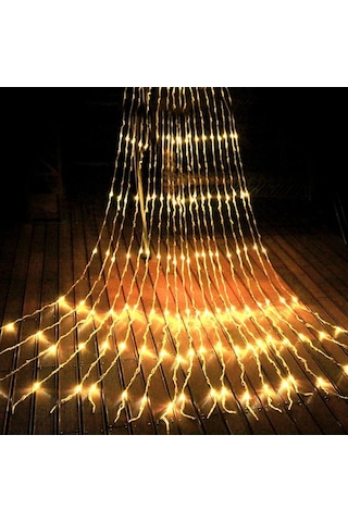 Soulader Led Şelale Işığı Dekoratif Aydınlatma Meteor Yağmuru Efekti Dize Ampul İçin Bahçe Balkon Parti Süs Gri