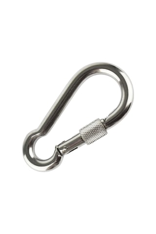 Lüks Karabina. Emniyetli. 304 Paslanmaz Krom. Marin Tip 10mm