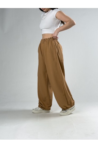 Cocopelli Kahverengi Kadın Oversize Pantolon Coc3175