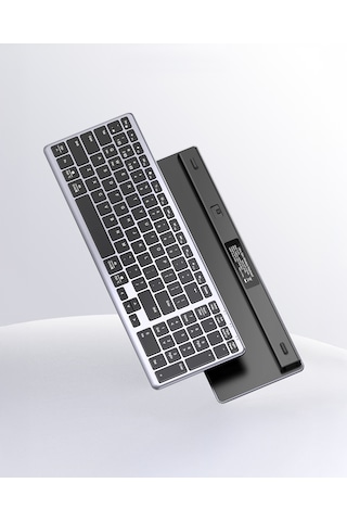 Ugreen Kablosuz Ultra İnce Sessiz Bluetooth Türkçe Q Klavye, Siyah, 15258tr