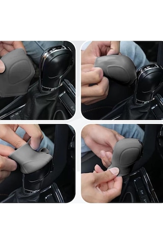 Gmax BR6219621 S-416 Vites Topuzu Kılıfı Silikon Otomatik GriOtomatik Vites Topuzu Kılıfı Universal Silikon Masajlı Geçmeli Üniversal Gri