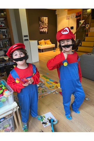 Super Mario Kostum - Super Mario Kostüm 105-125 Cm