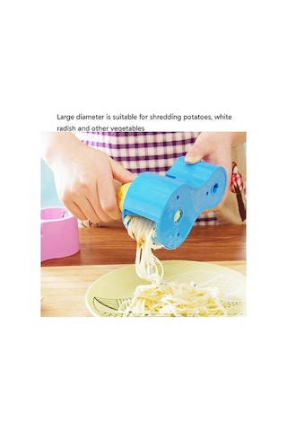 Pazly Cbtx Spiral Çift Başlı Rende Kalemtıraşlı Mutfak Aleti Pembe, Küçük Ve Pratik Pembe