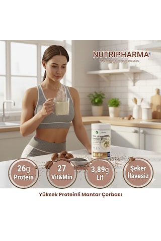 Whey Proteinli Mantar Çorbası Öğün Tozu Bariatrik Diyet Protein Tozu, 600g Diğer