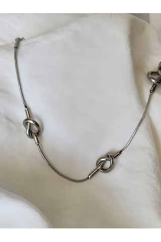 Düğüm Model Silver Renk Bileklik Gold