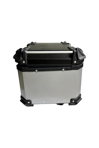 Alüminyum Motosiklet Çantası 36 Litre Silver Gri